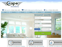 Tablet Screenshot of capeairconditioning.com